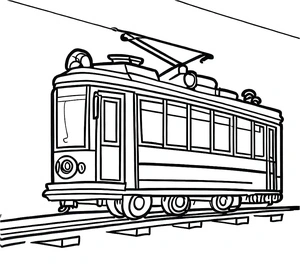 Tram Coloring Page Coloring Page