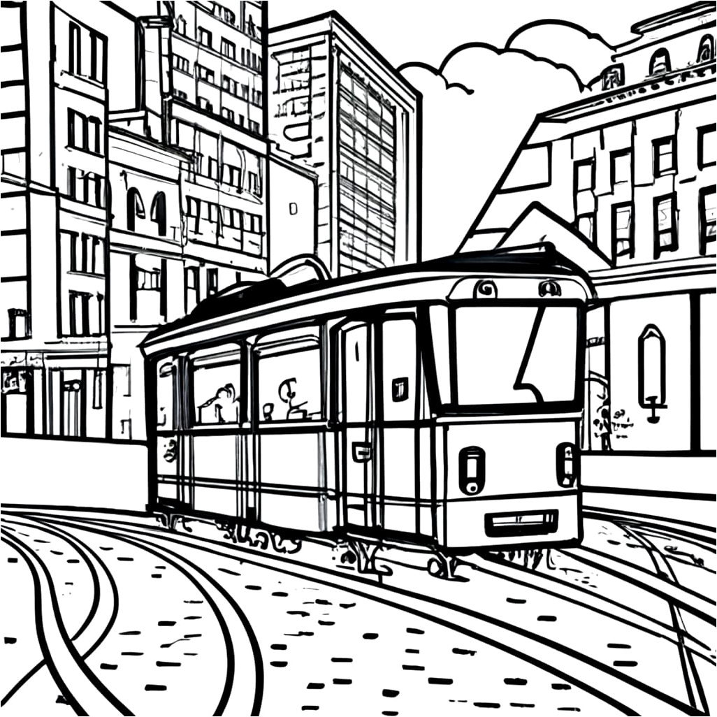 Tranquil Village Coloring Page