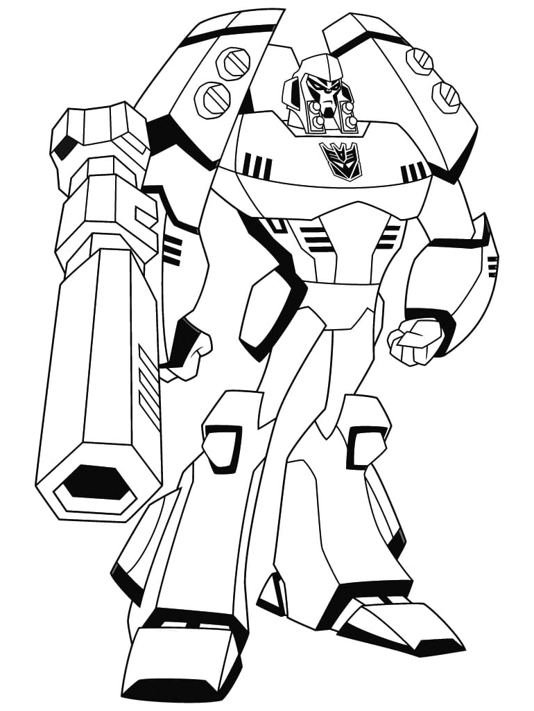 Megatron from the Transformers cartoon Coloring Page
