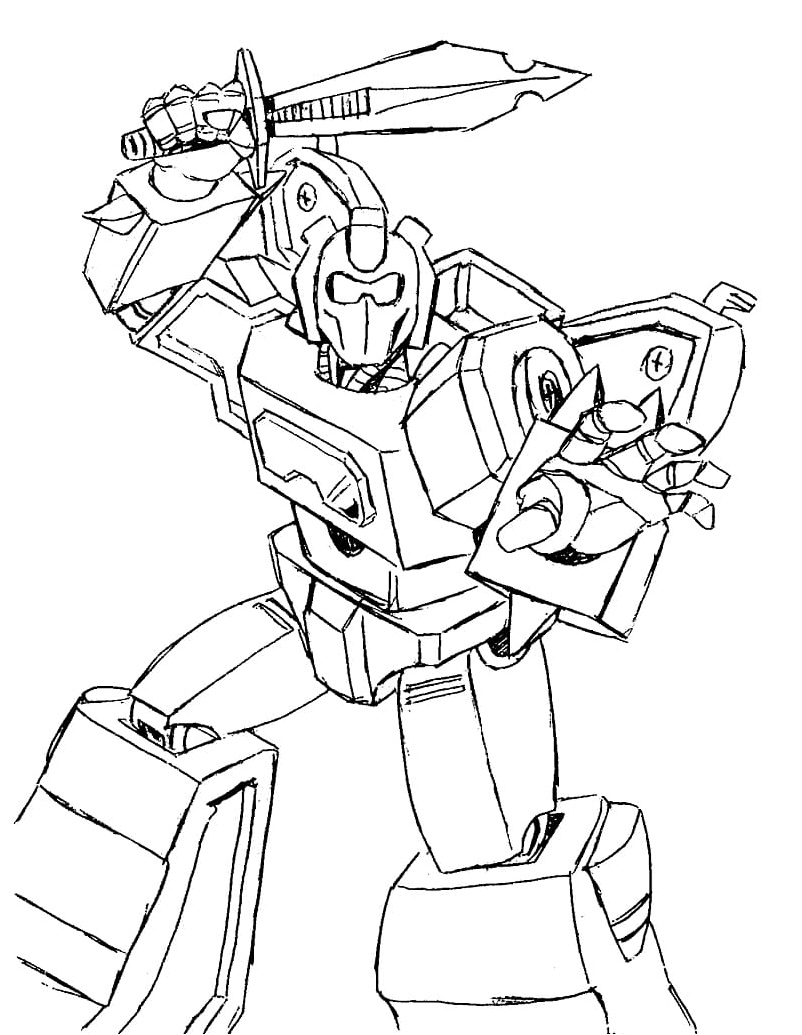 Robot Transformers Coloring Page