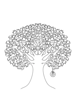 Circle Forest Coloring Page