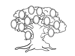 Tree of Relatives Coloring Page