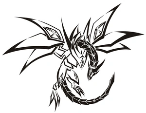 Dragon Tribal Tattoo Coloring Page