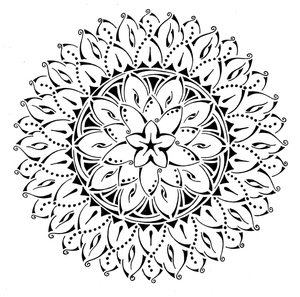 Mandala with Tribal Art
