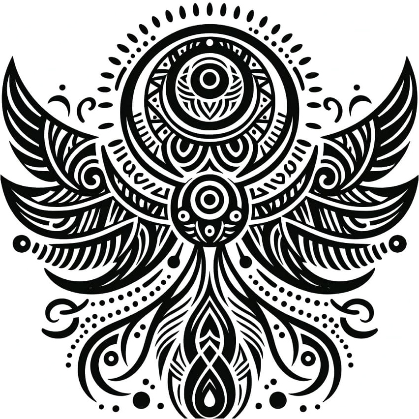 Printable Tribal Art Coloring Page Coloring Page