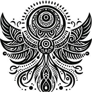 Printable Tribal Art Coloring Page