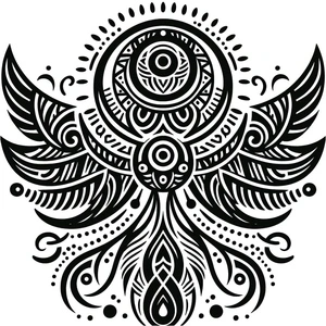 Printable Tribal Art Coloring Page Coloring Page