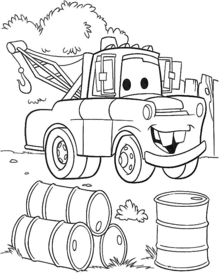 Towing Vehicle Coloring Page
