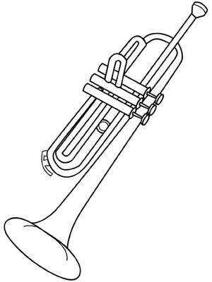 Fantastic Trumpet Coloring Page