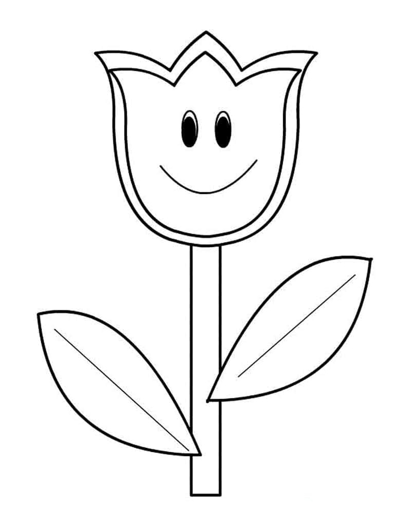 Adorable Tulip Coloring Page