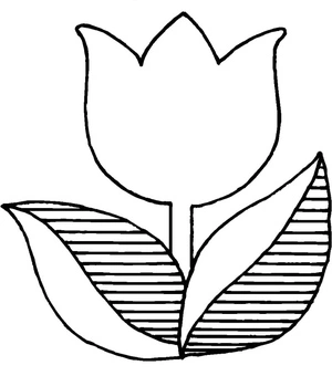 Printable Tulip Design Coloring Page