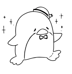 Adorable Tuxedo Sam Coloring Page
