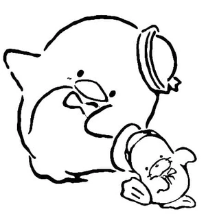 Tuxedo Sam and a Friend Coloring Page