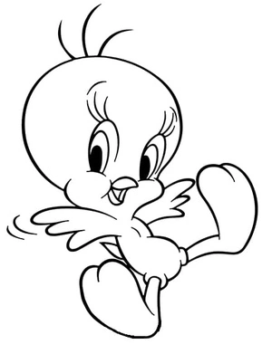 Amusing Tweety Bird Coloring Page