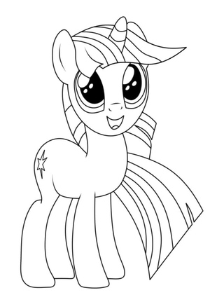 Coloring Page: Twilight Sparkle's Happy Moment