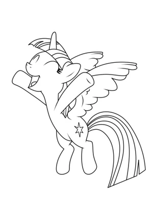 Joyful Twilight Sparkle Coloring Page