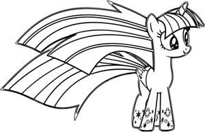 Regal Princess Ponytail Coloring Page