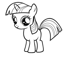 Sparkly Unicorn with Big Eyes