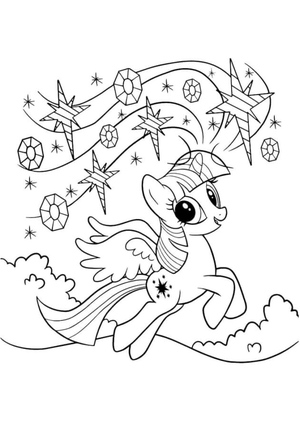 Twilight Sparkle Riding Through the Constellation