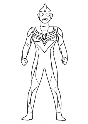 Tiga Ultraman Coloring Page