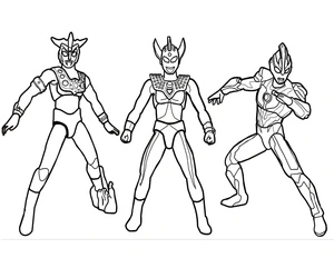 "Ultraman Illustrated Artwork" Coloring Page