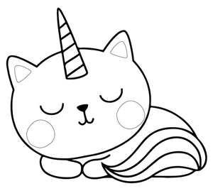 Cat Unicorn Sleeping