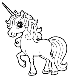 A Beautiful Unicorn Coloring Page