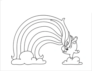 Colorful Unicorn Coloring Page