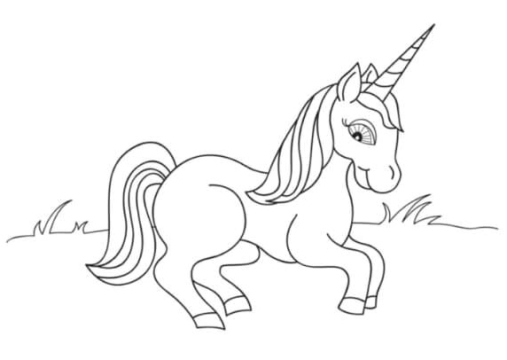 Coloring Page featuring a Unicorn Coloring Page
