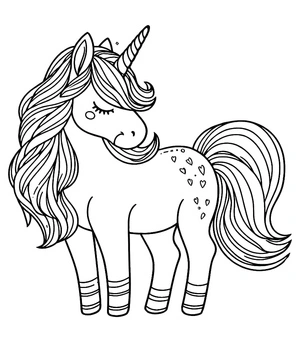 Unicorn Daydreams Coloring Page