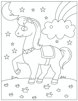 Unicorn Strolling Through the Night