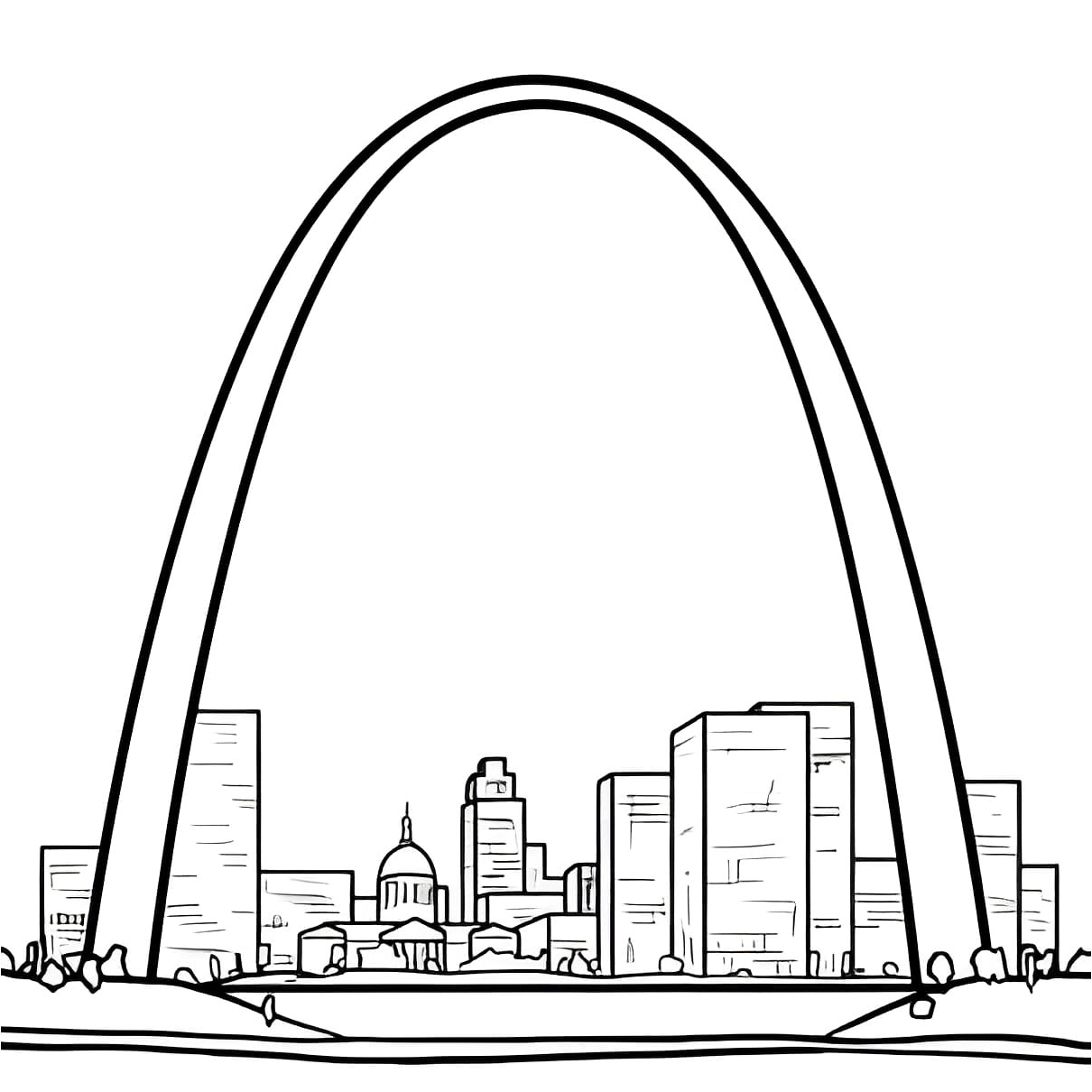 Archway Gateway Coloring Page