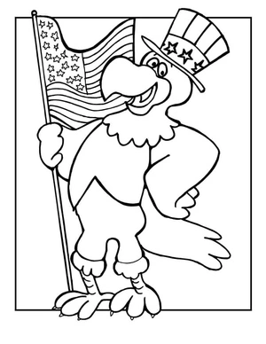 Flag Day Celebrations Coloring Page