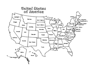 Map of the United States of America