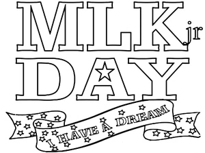 Martin Luther King Jr. Day - Coloring Page Coloring Page
