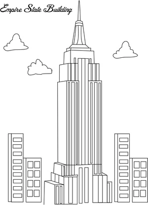 New York's Empire State Building Coloring Page
