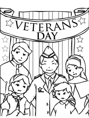 Printable for Veterans Day Coloring Page