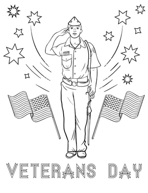 Printable Veterans Day coloring page