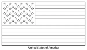 United States National Flag Coloring Page