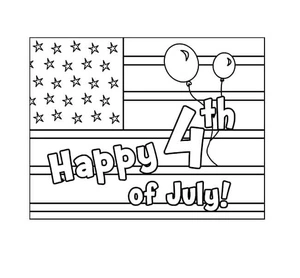 American Flag on Independence Day Coloring Page