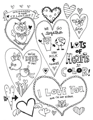 Valentine Love Coloring Page
