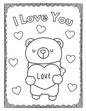 Valentine's Day Delight Coloring Page