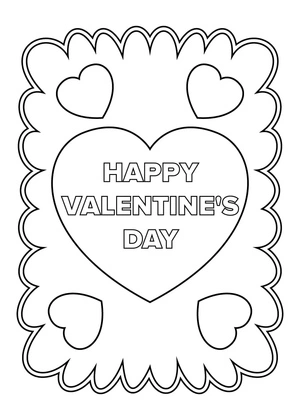 Valentine's Day greeting and avoid referring to it as a celebration of Valentine's Day Coloring Page