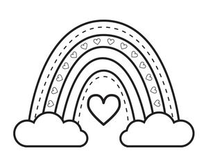 Valentine's Rainbow and Cloud