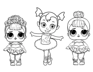 "A Stunning Vampire Surrounded by Dolls" Coloring Page