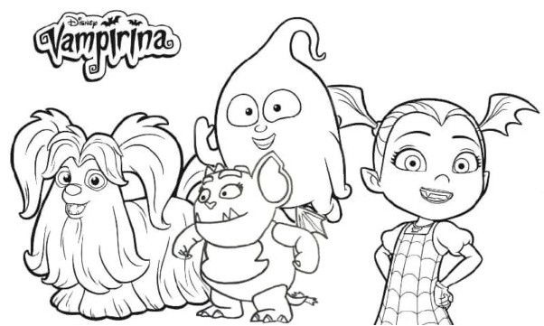 Friends in a Cozy Bond Coloring Page