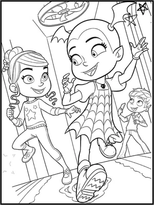 Playing Games Together Coloring Page