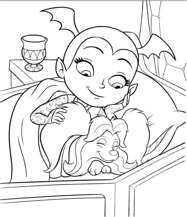 Sleeping with your puppy is a lot more comfortable. Coloring Page
