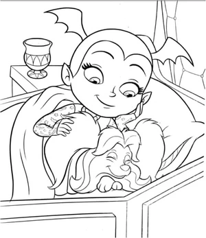 Sleeping with your puppy is a lot more comfortable. Coloring Page