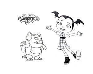 "The Gargoyle Babysits Vampirine Hountley When Her Parents Are Away" Coloring Page